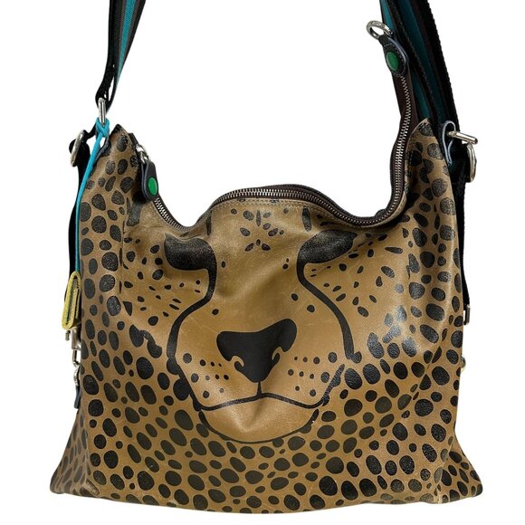 Gabs TIGER G3 Convertible Shoulder Bag Backpack Tote Leather Denim Animal Print - Picture 6 of 15